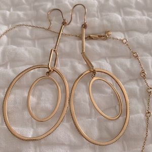 Henri Bendel Gold Oval Earrings
